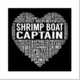 Shrimp Boat Captain Heart Posters and Art